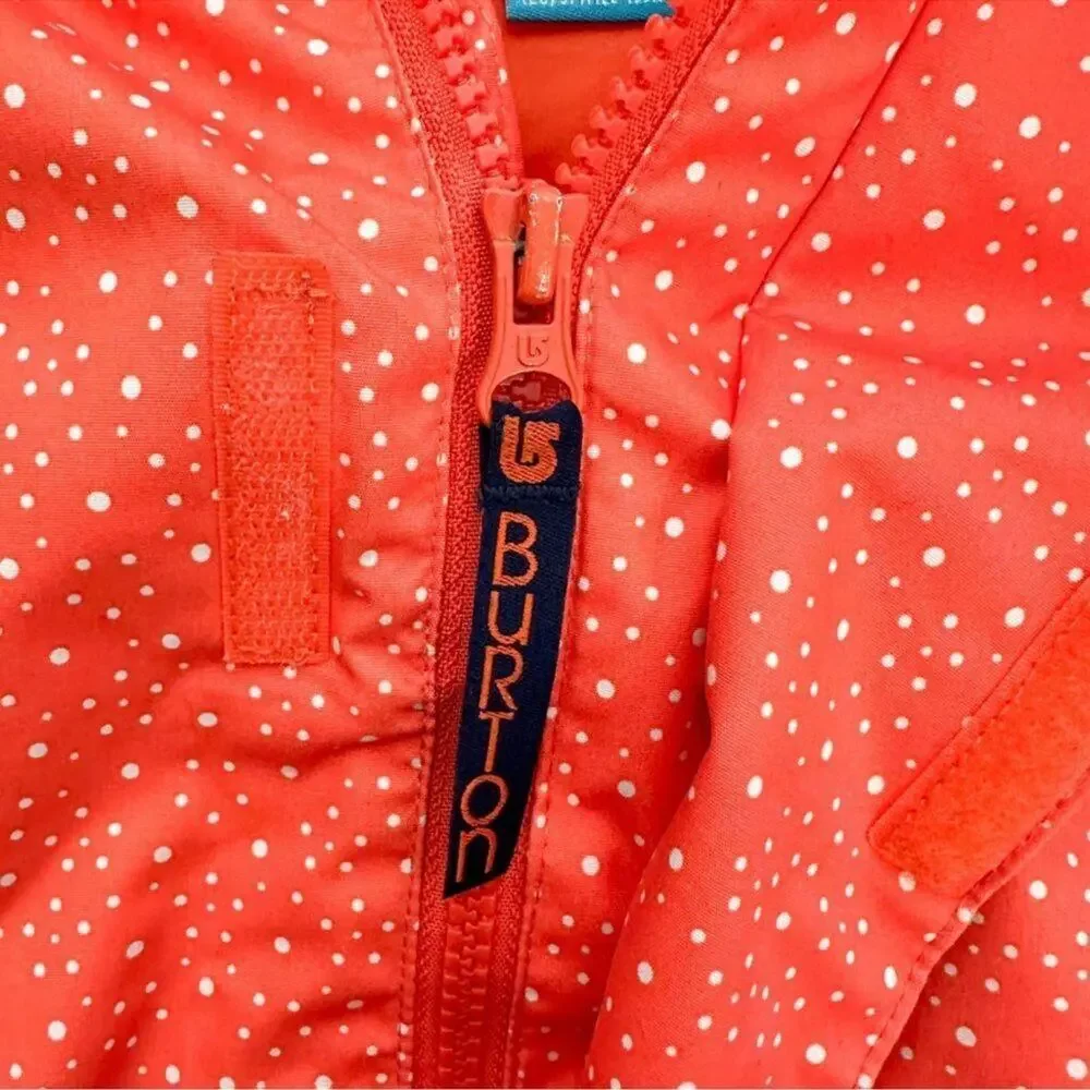 Burton DryRide Orange polka dot ski jacket sz L